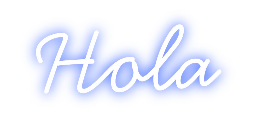 Neon personalizado: Hola