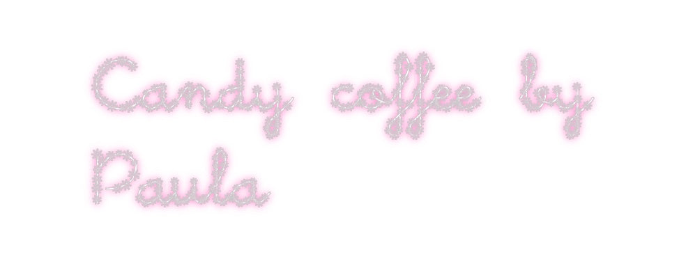 Neon personalizado: Candy coffee ...
