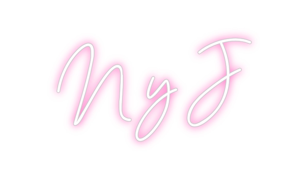 Neon personalizado: N y J