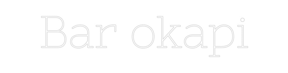 Neon personalizado: Bar okapi