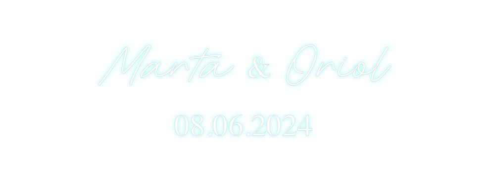 Neon personalizado: Marta & Oriol...