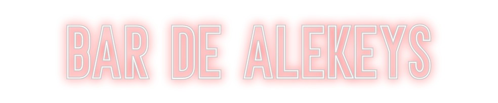 Neon personalizado: Bar de Alekeys