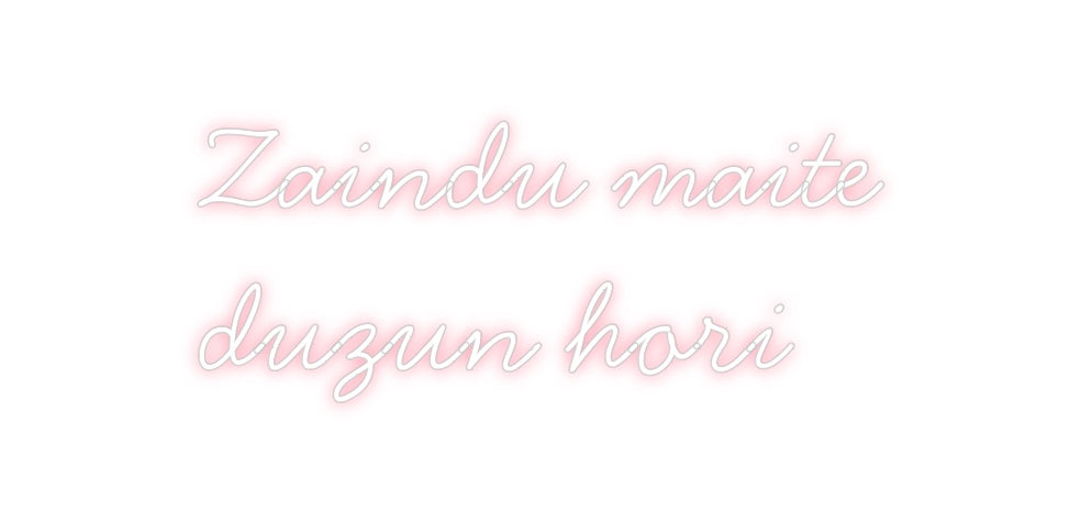 Neon personalizado: Zaindu maite ...