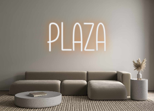Neon personalizado: PLAZA