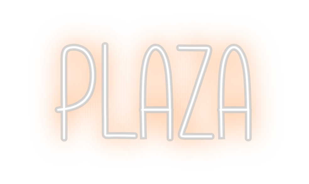 Neon personalizado: PLAZA