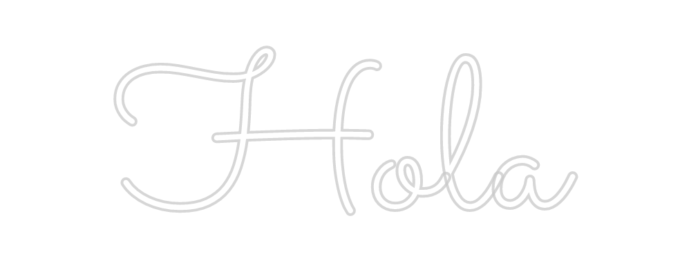 Neon personalizado: Hola