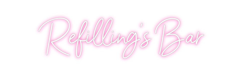 Neon personalizado: Refilling’s Bar