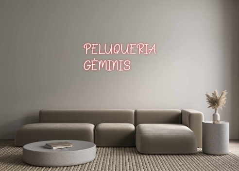 Neon personalizado: PELUQUERIA 
...