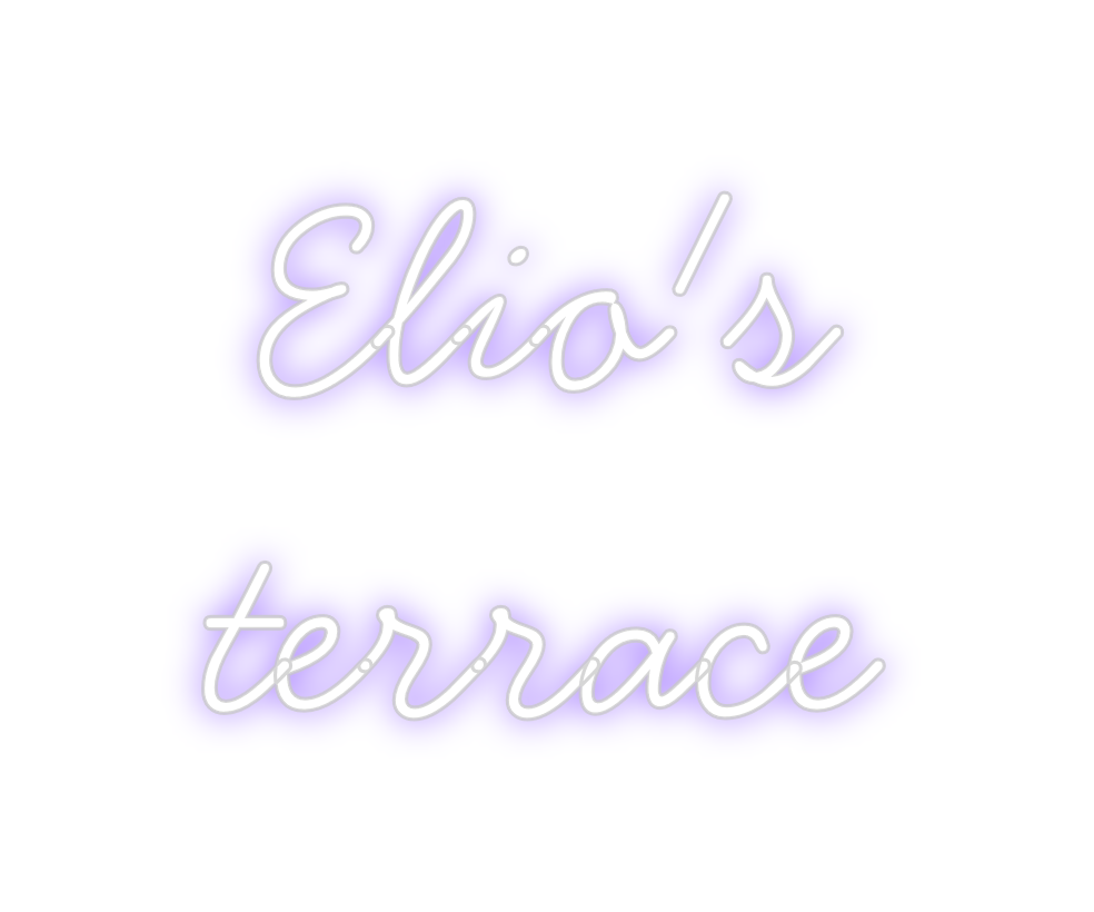 Neon personalizado: Elio's
terrace
