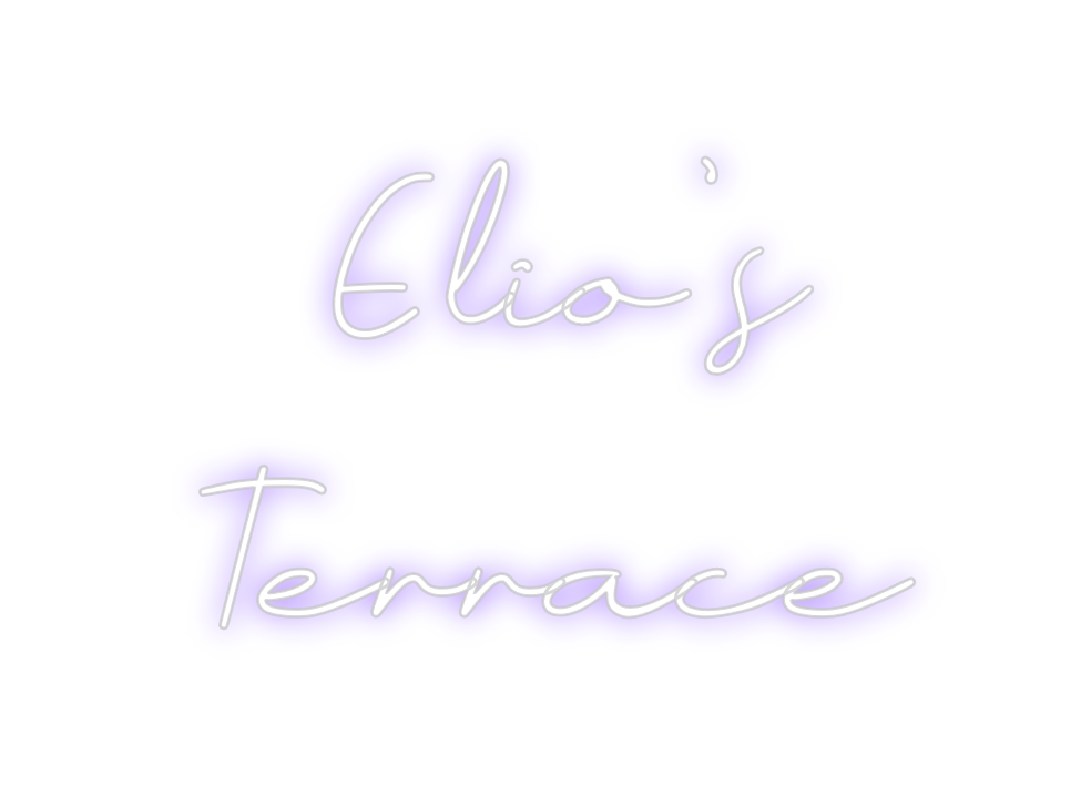 Neon personalizado: Elio's 
Terr...