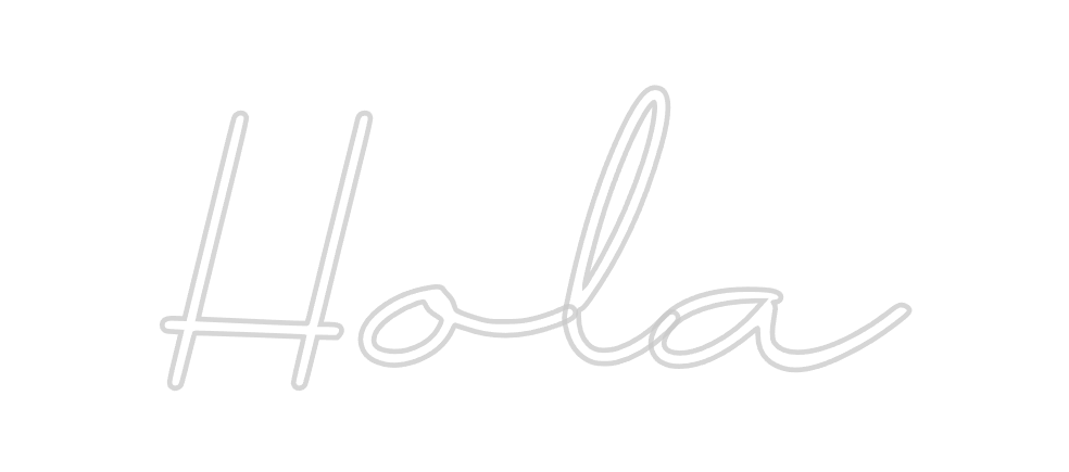 Neon personalizado: Hola