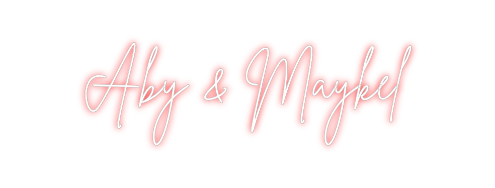 Neon personalizado: Aby & Maykel