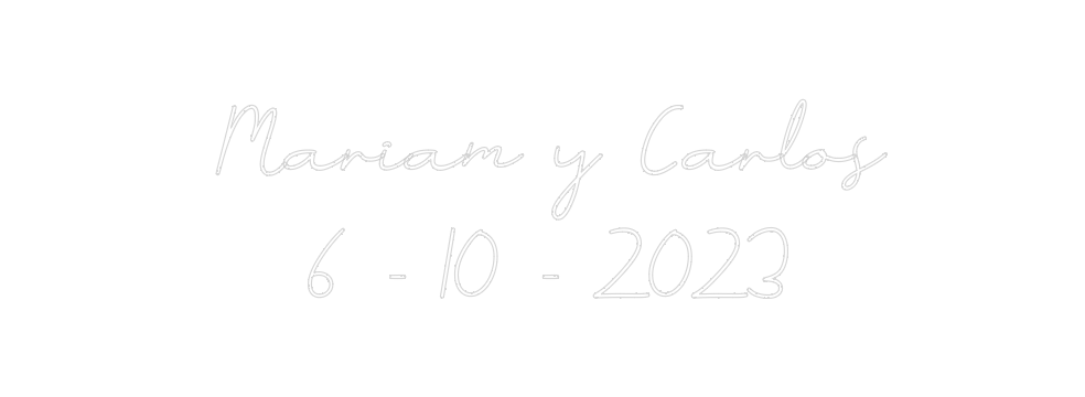 Neon personalizado: Mariam y Carl...
