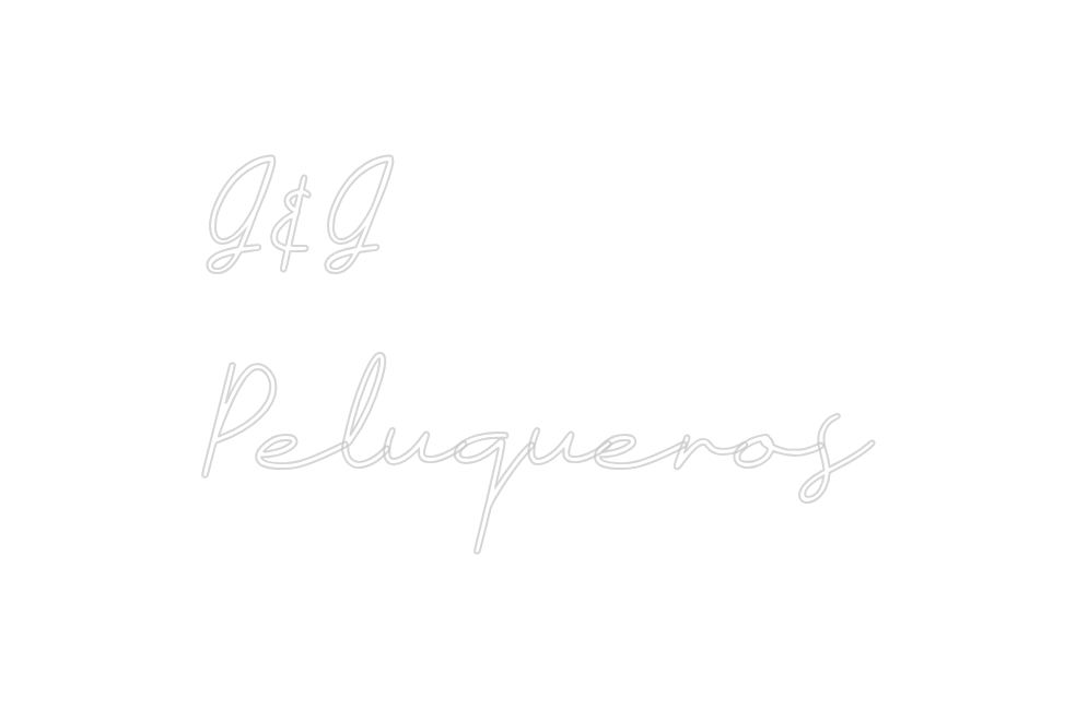 Neon personalizado: G&G
Peluqueros