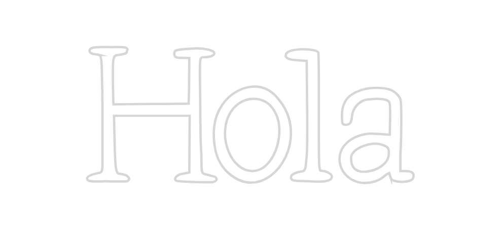 Neon personalizado: Hola
