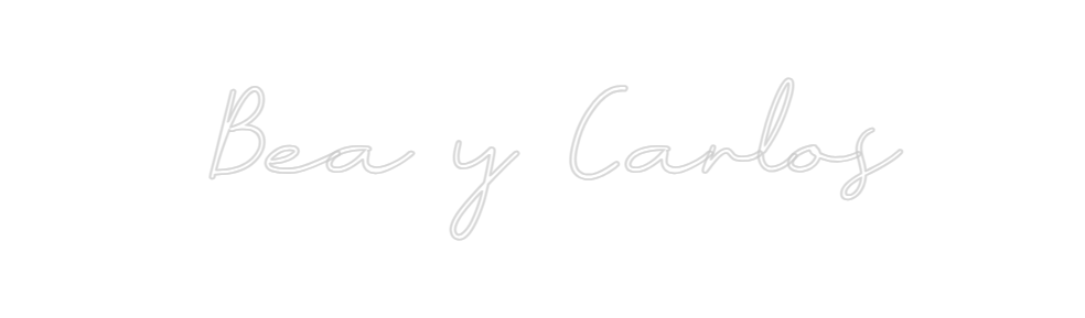 Neon personalizado: Bea y Carlos