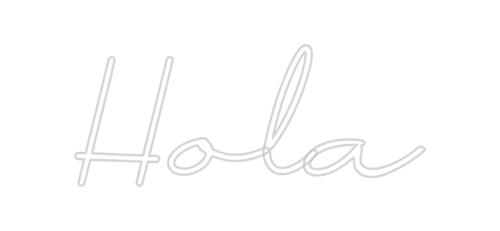 Neon personalizado: Hola