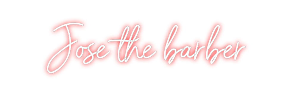 Neon personalizado: Jose the barber