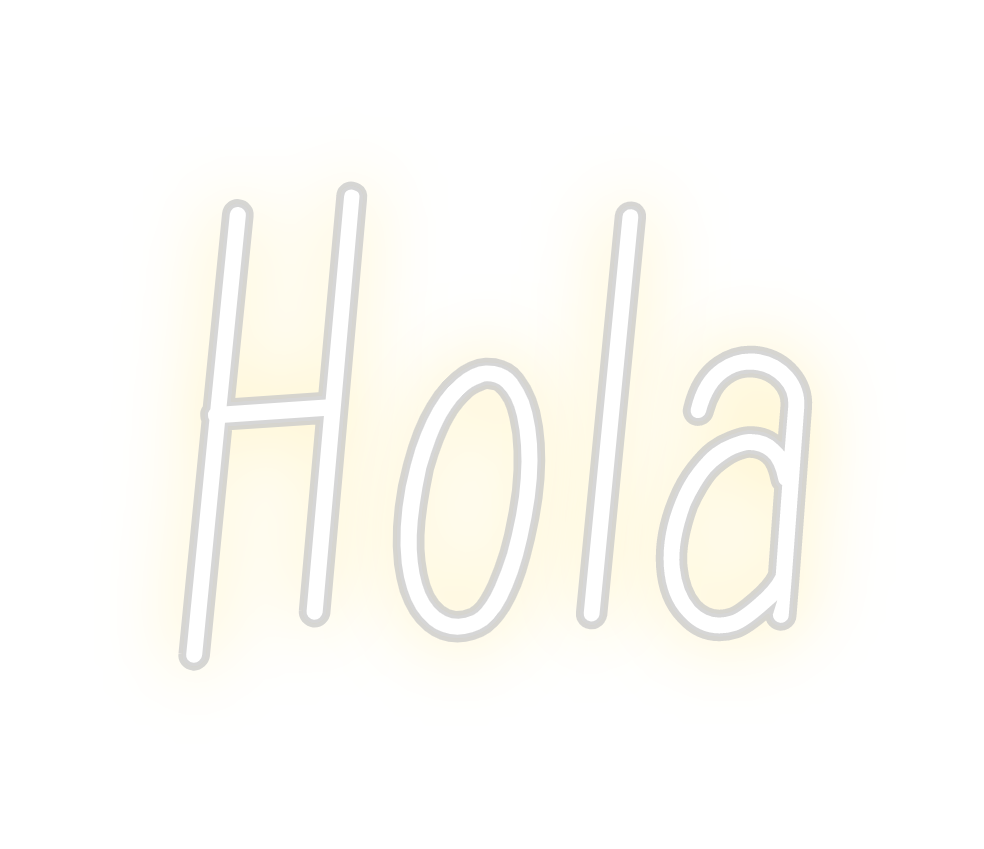 Neon personalizado: Hola