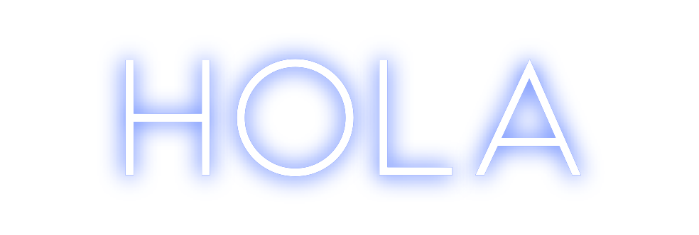 Neon personalizado: Hola