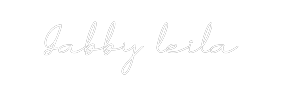 Neon personalizado: Gabby leila