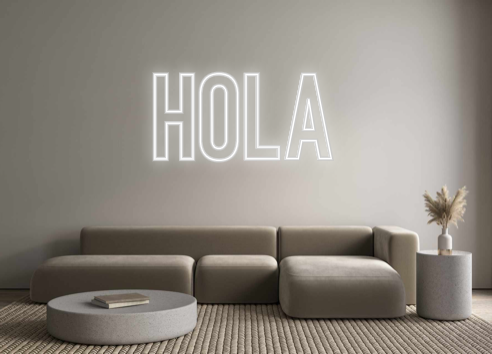 Neon personalizado: Hola