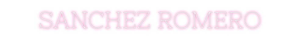 Neon personalizado: SANCHEZ ROMERO