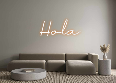 Neon personalizado: Hola