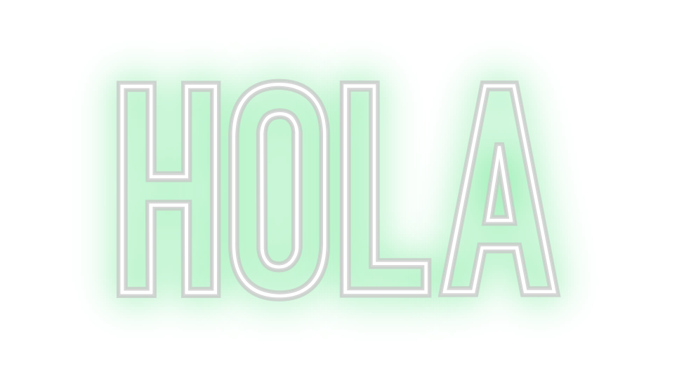 Neon personalizado: Hola