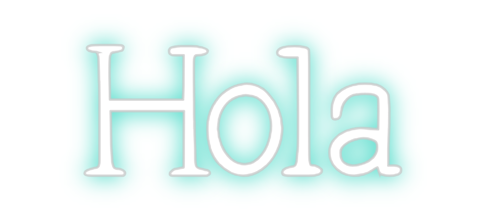 Neon personalizado: Hola