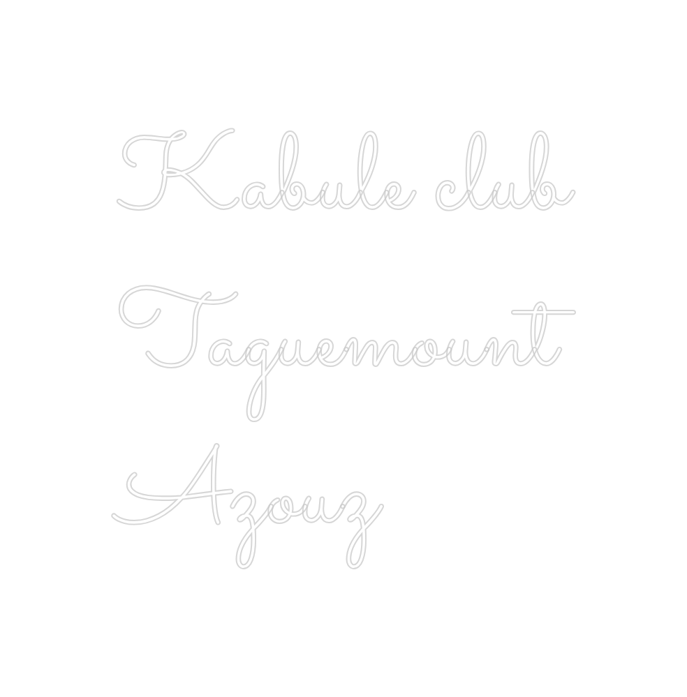 Neon personalizado: Kabule club
...
