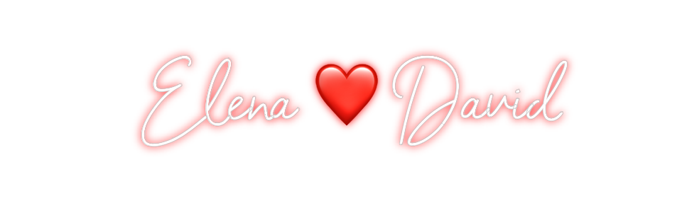 Neon personalizado: Elena ❤️ David