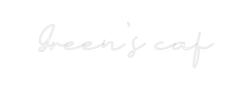 Neon personalizado: Green's café