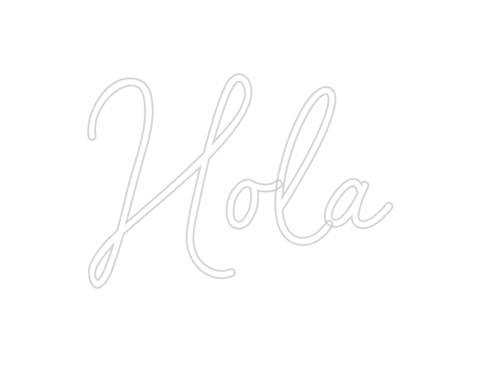 Neon personalizado: Hola