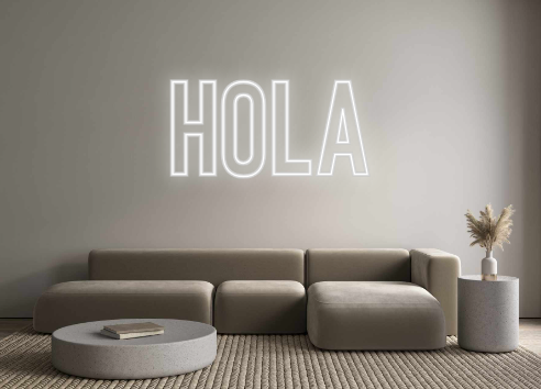 Neon personalizado: Hola