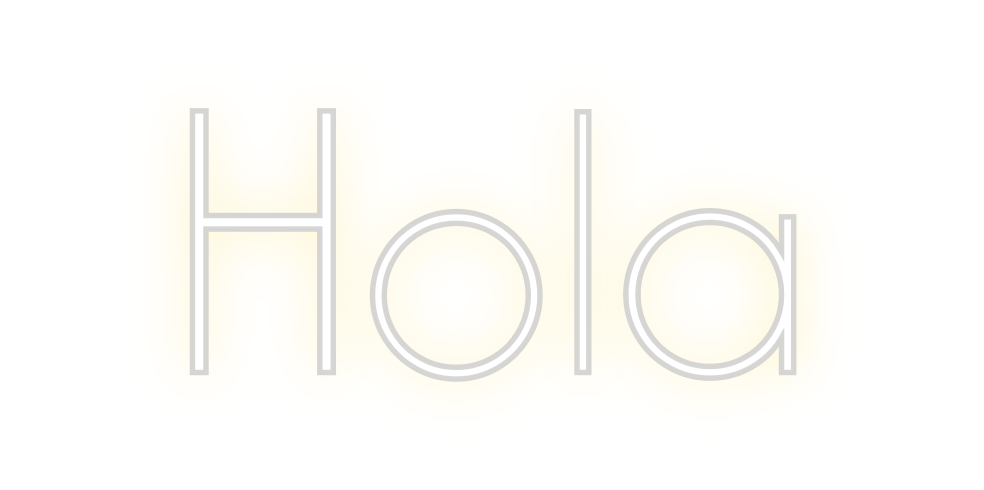 Neon personalizado: Hola