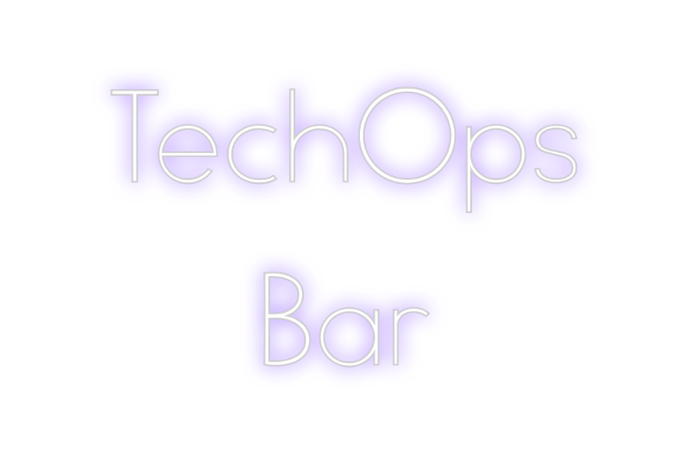 Neon personalizado: TechOps 
Bar