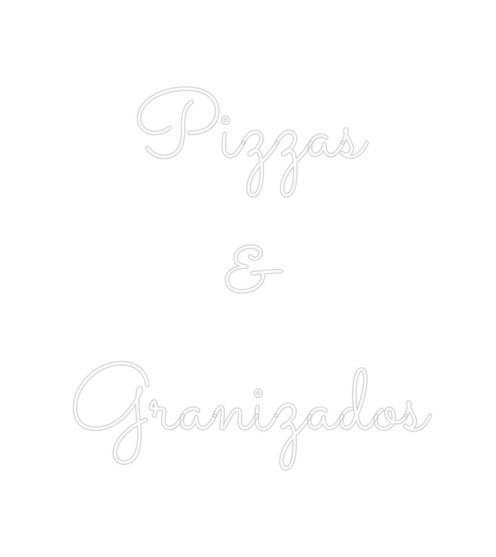 Neon personalizado: Pizzas 
& 
...