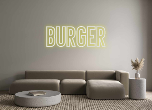 Neon personalizado: BURGER