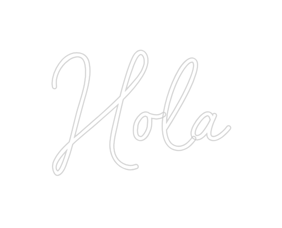 Neon personalizado: Hola