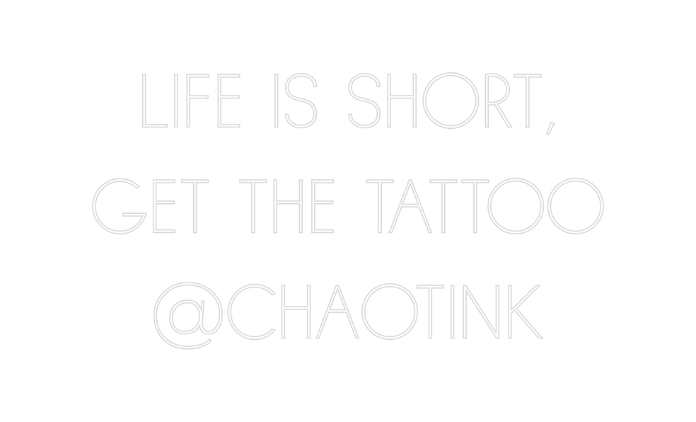 Neon personalizado: LIFE IS SHORT...