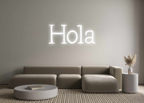 Neon personalizado: Hola