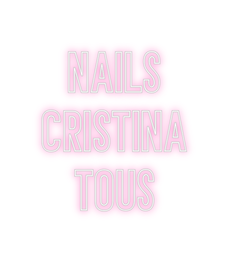 Neon personalizado: NAILS
 CRIST...