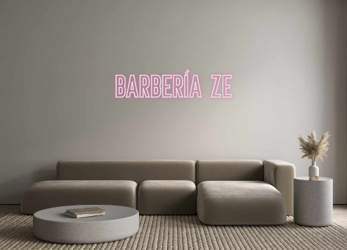 Neon personalizado: BARBERÍA ZE