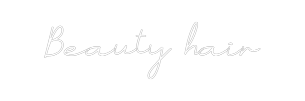 Neon personalizado: Beauty hair