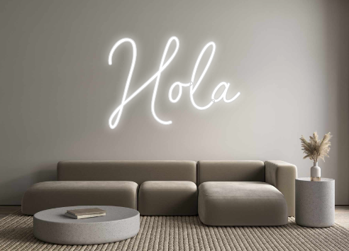 Neon personalizado: Hola