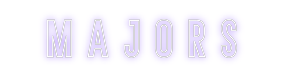 Neon personalizado: M A J O R S