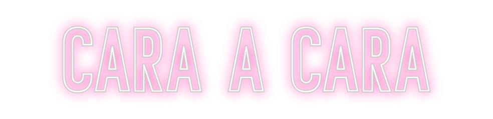 Neon personalizado: Cara a Cara