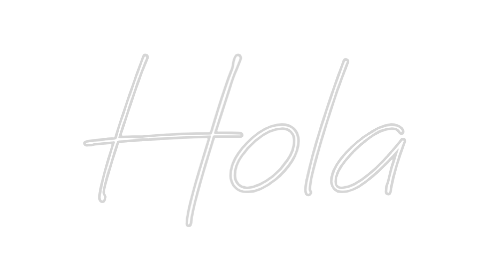 Neon personalizado: Hola