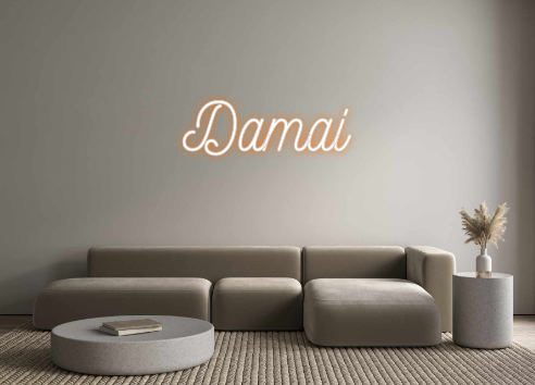 Neon personalizado: Damai